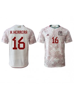 Billige Mexico Hector Herrera #16 Bortedrakt VM 2022 Kortermet
